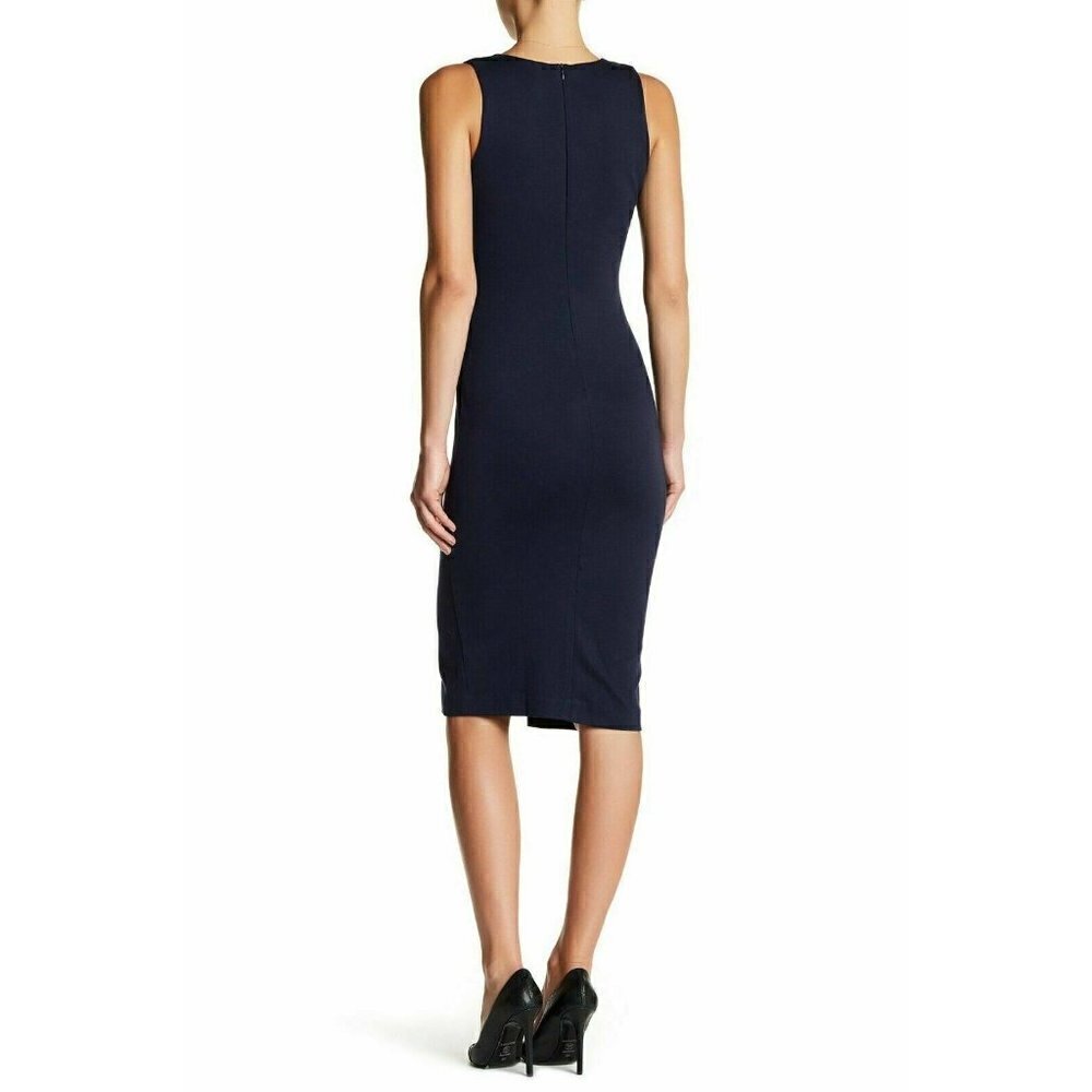 Love...Ady Navy Blue Knit Ponte Dress Size M - Picture 2 of 2